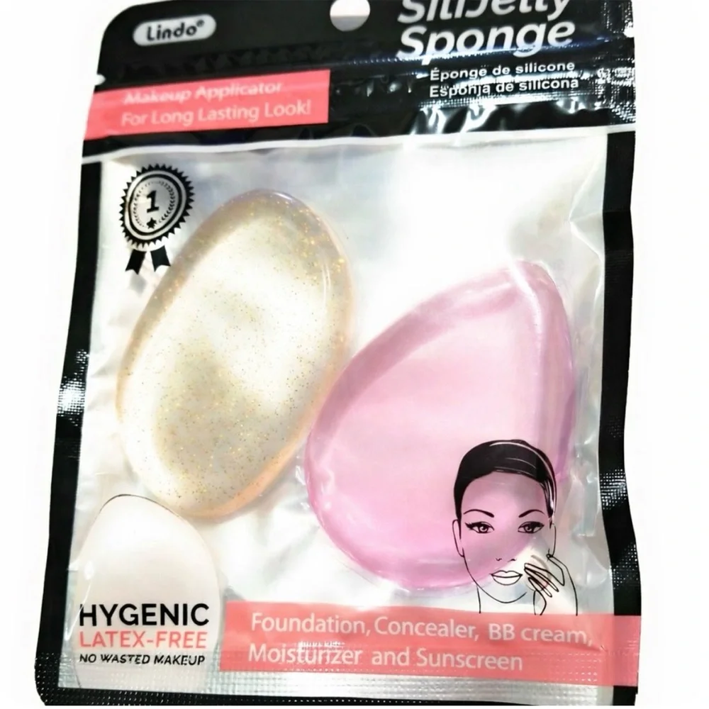 SiliJelly NWT Duo Silicone Makeup Applicator Duo - Gold & Pink
